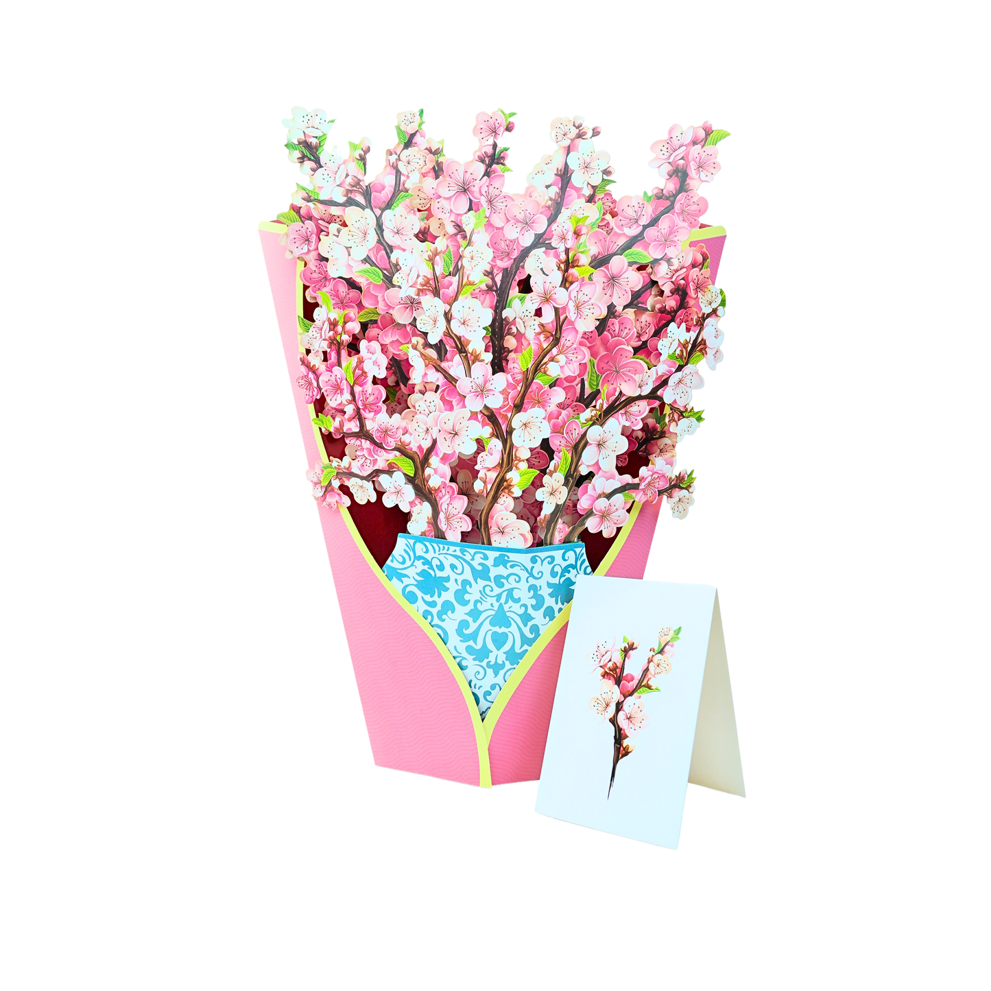 Tarjeta De Felicitaciones Bouquet De Flores 3D Sakura