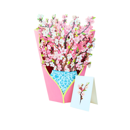 Tarjeta De Felicitaciones Bouquet De Flores 3D Sakura