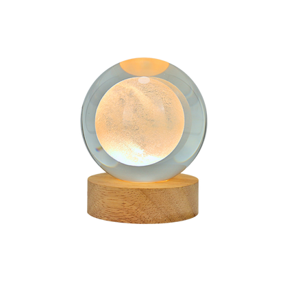 Lámpara Bola de Cristal 3D LED Luna