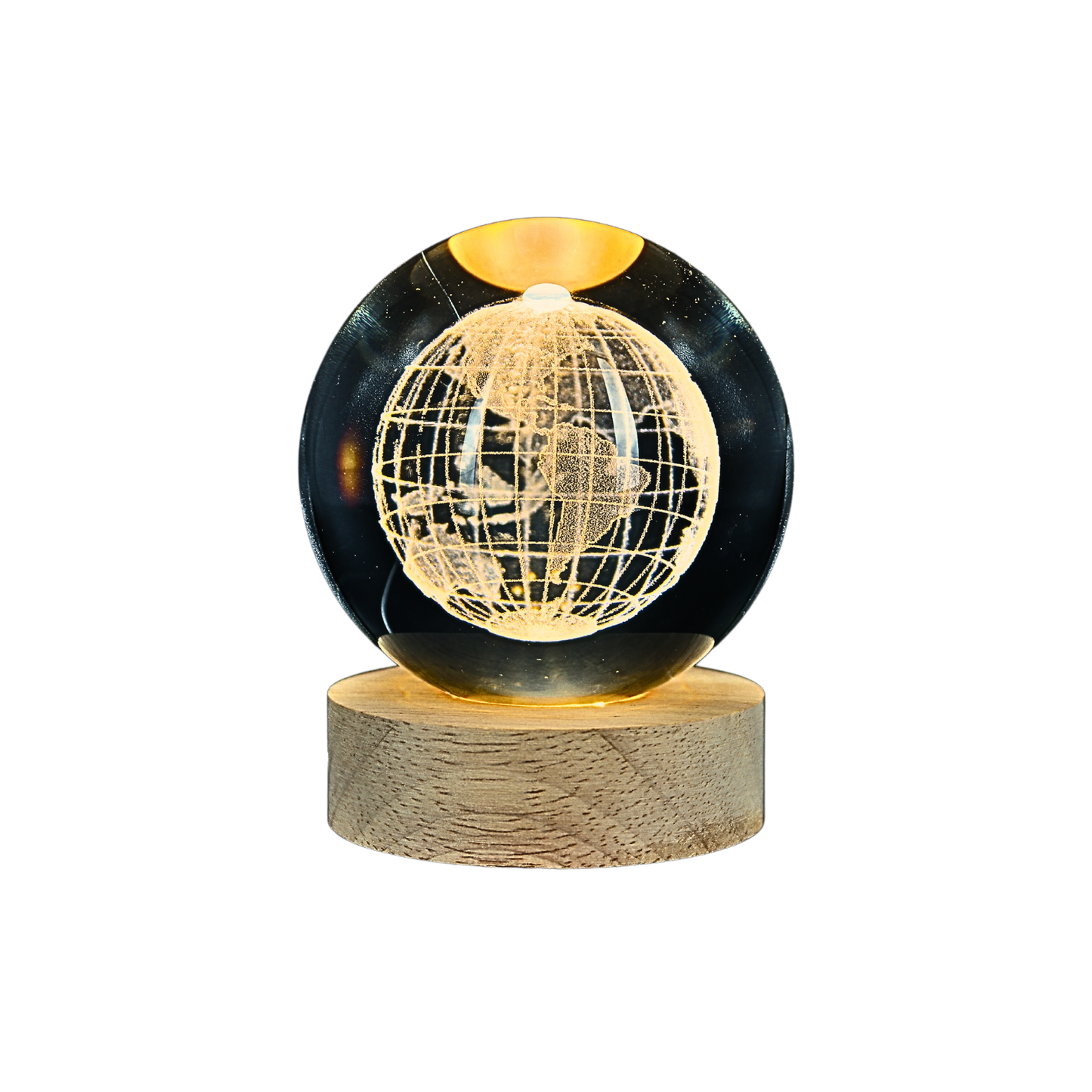 Lámpara Bola de Cristal 3D LED Mundo
