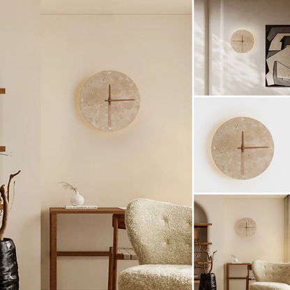 Reloj de Pared LED de Piedra Natural