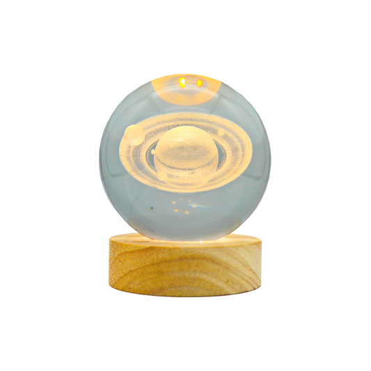 Lámpara Bola de Cristal 3D LED Saturno