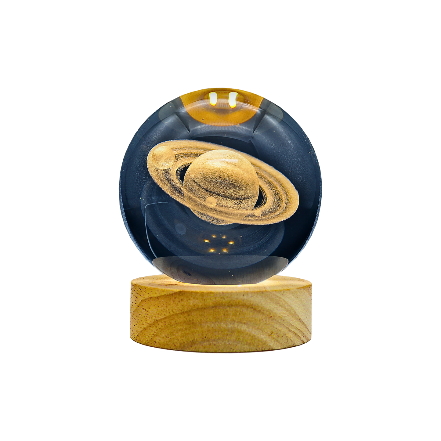 Lámpara Bola de Cristal 3D LED Saturno