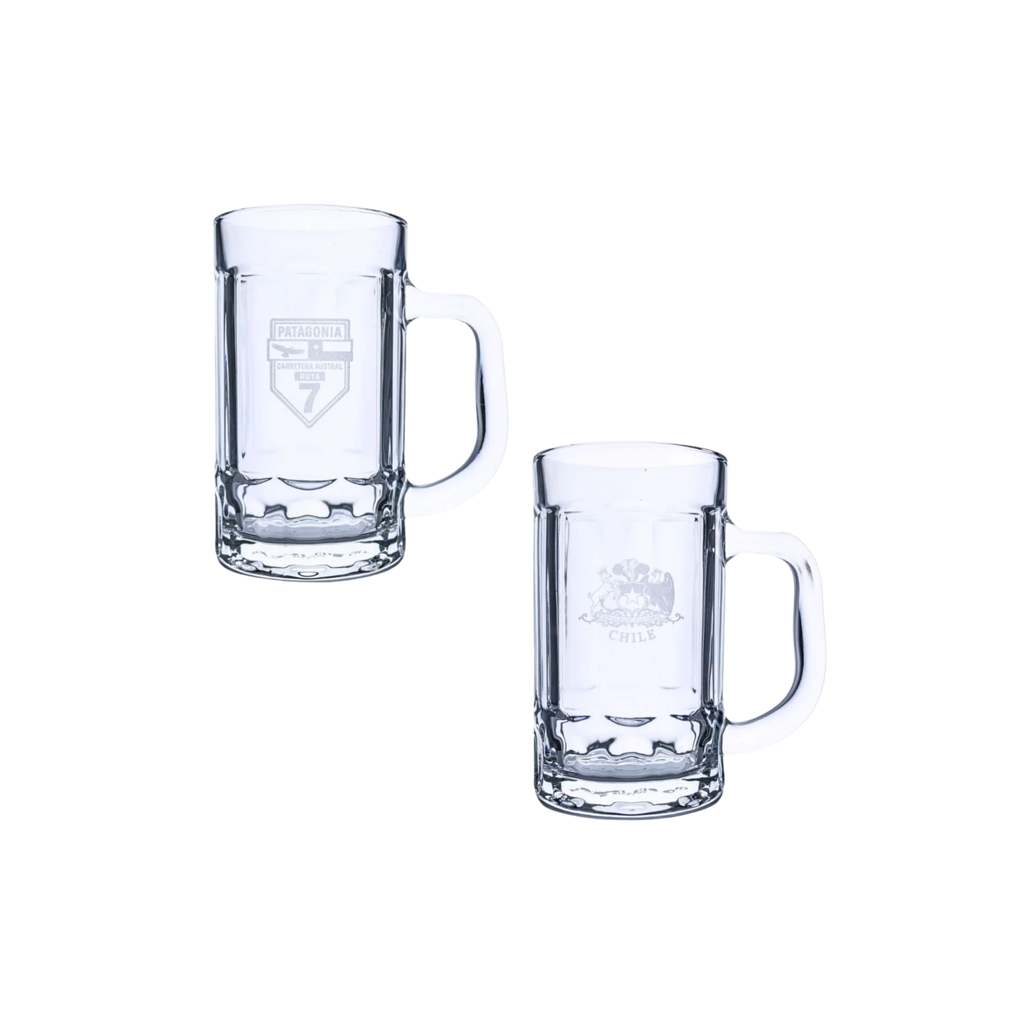 Set 2 Vasos Shop Cervecero Escudo y Patagonia Chile 425 ml