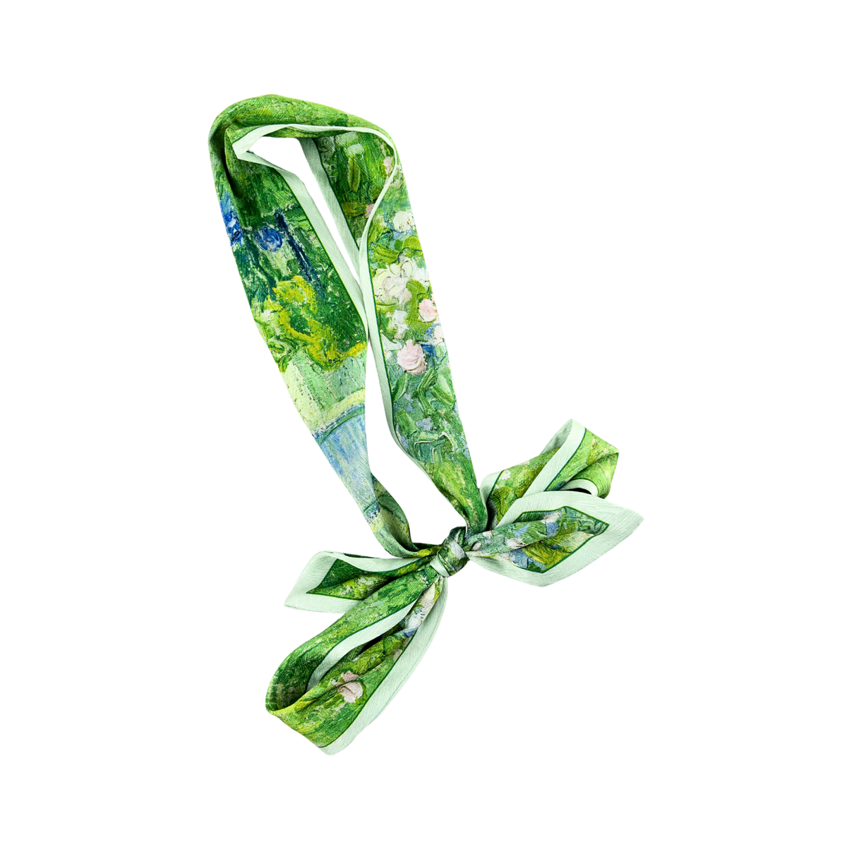 Pañuelo Twilly de Seda Para Cabello y Cuello Verde