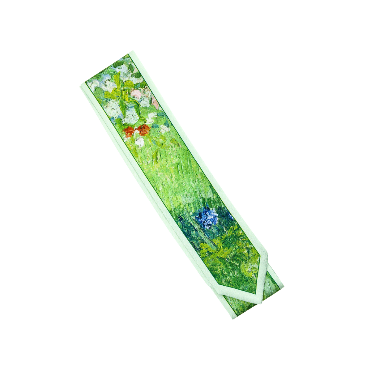 Pañuelo Twilly de Seda Para Cabello y Cuello Verde