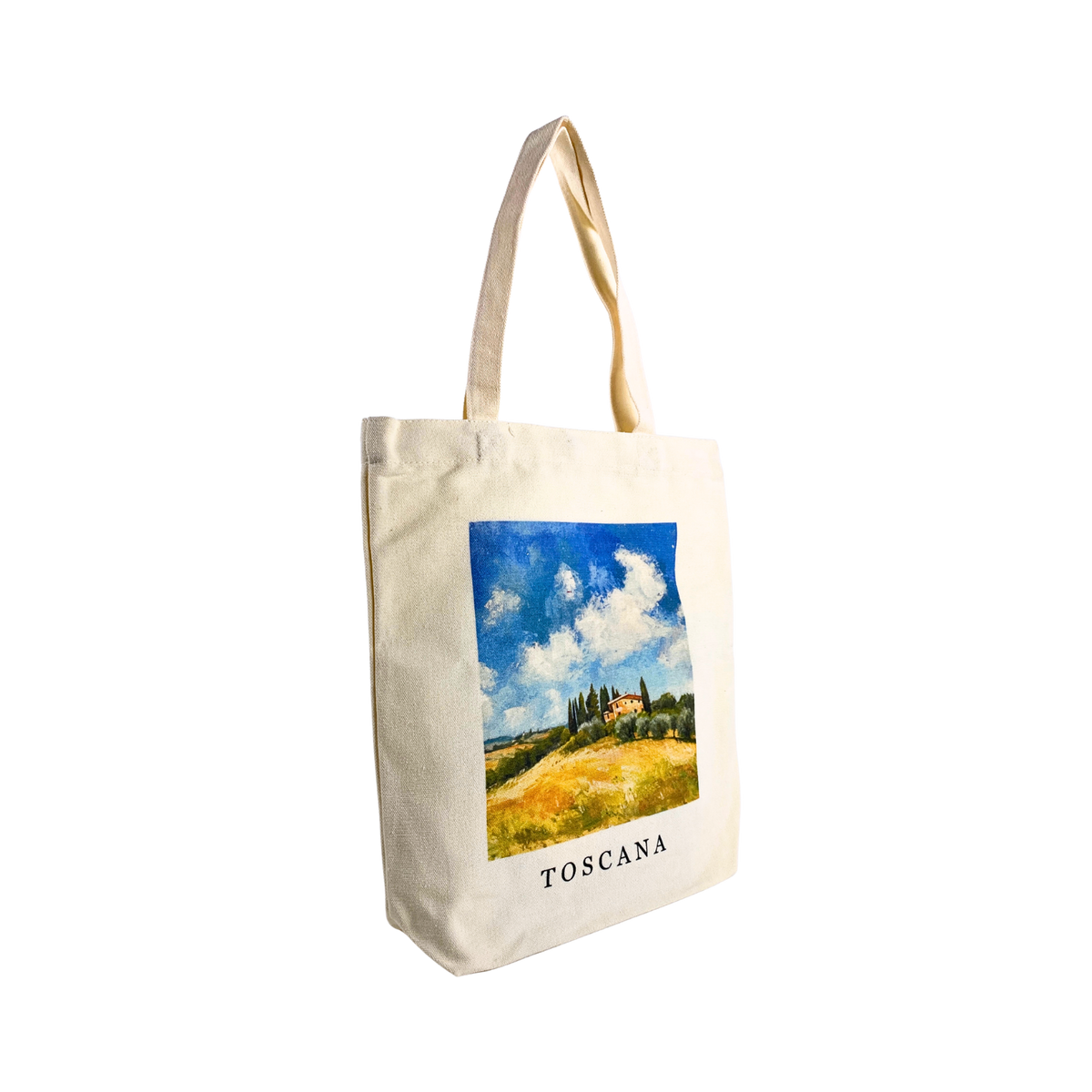 Tote Bag de Lona Con Broche Metálico Modelo Toscana
